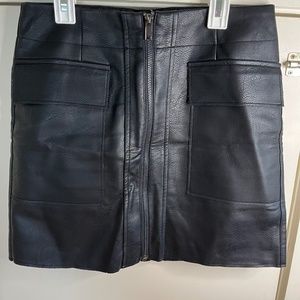 Leather Black Mini Skirt